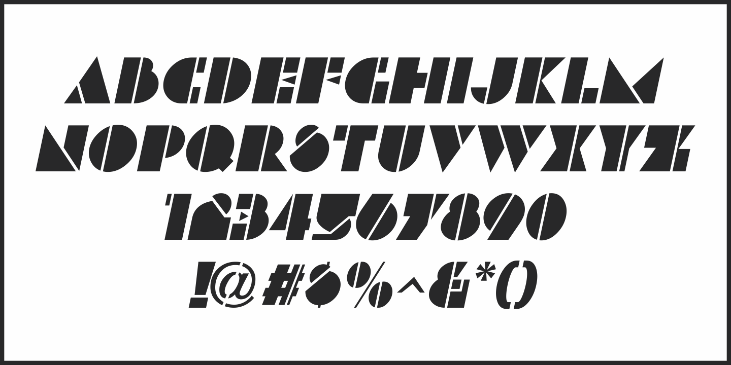 Пример шрифта Deco Revisited JNL Oblique